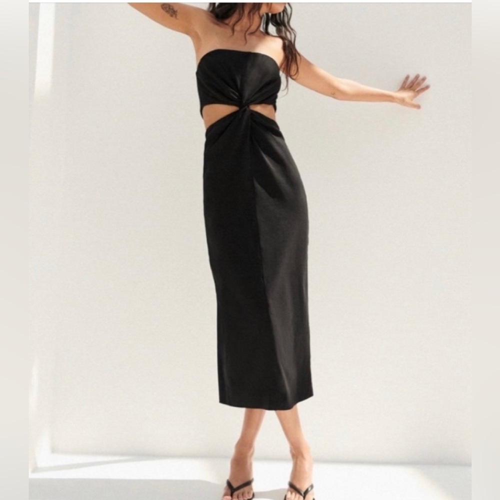 Zara Black Strapless Dress